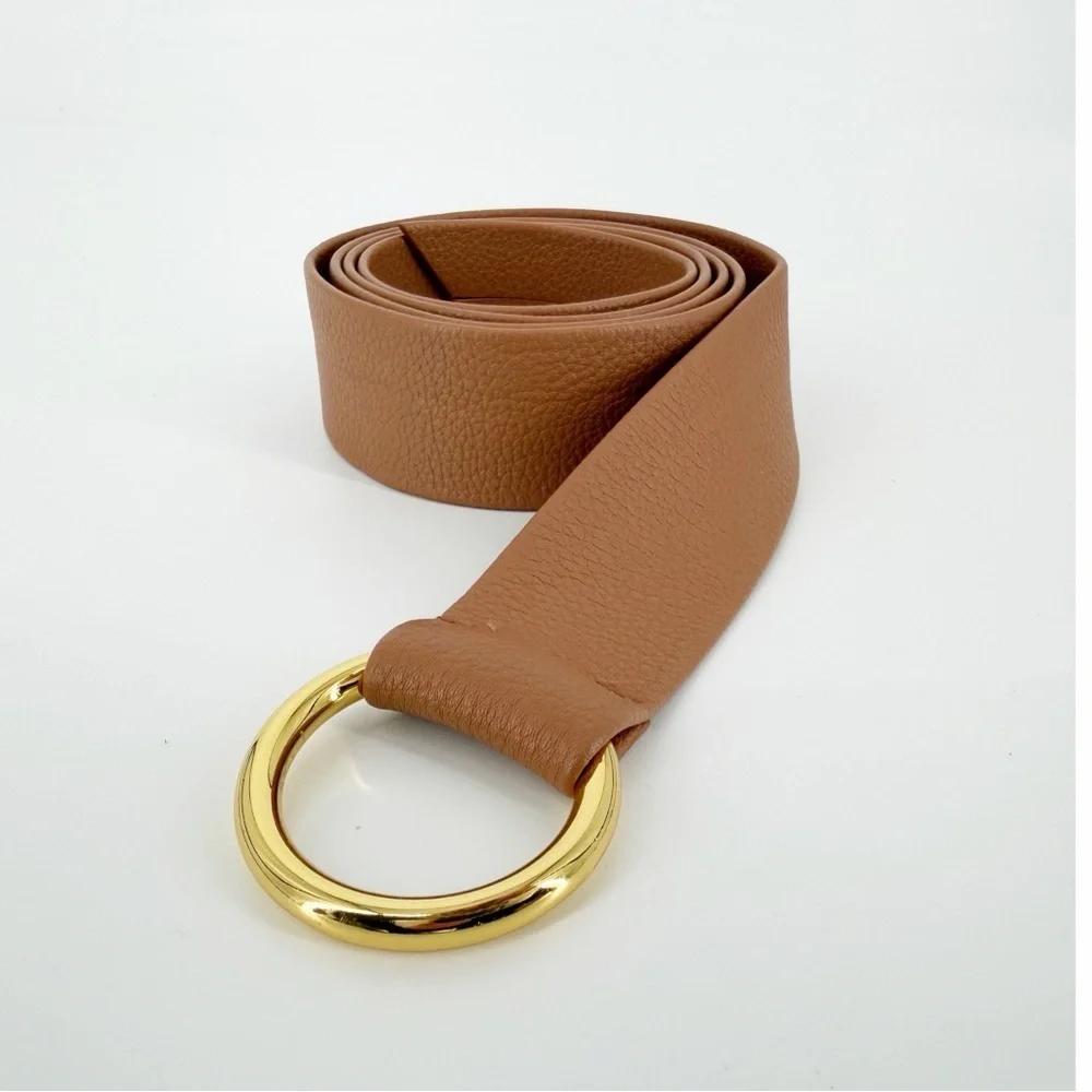 B Low the Belt Vegan Leather Belt Silver O Ring